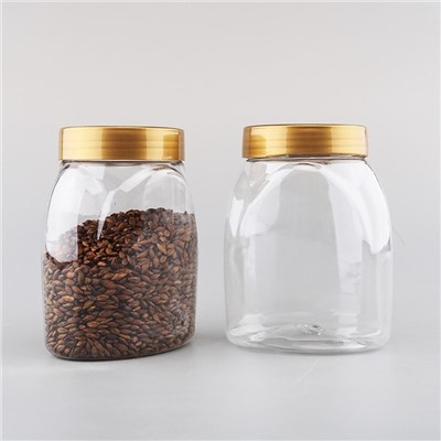 ڈھکنوں کے ساتھ پلاسٹک کینڈی جار